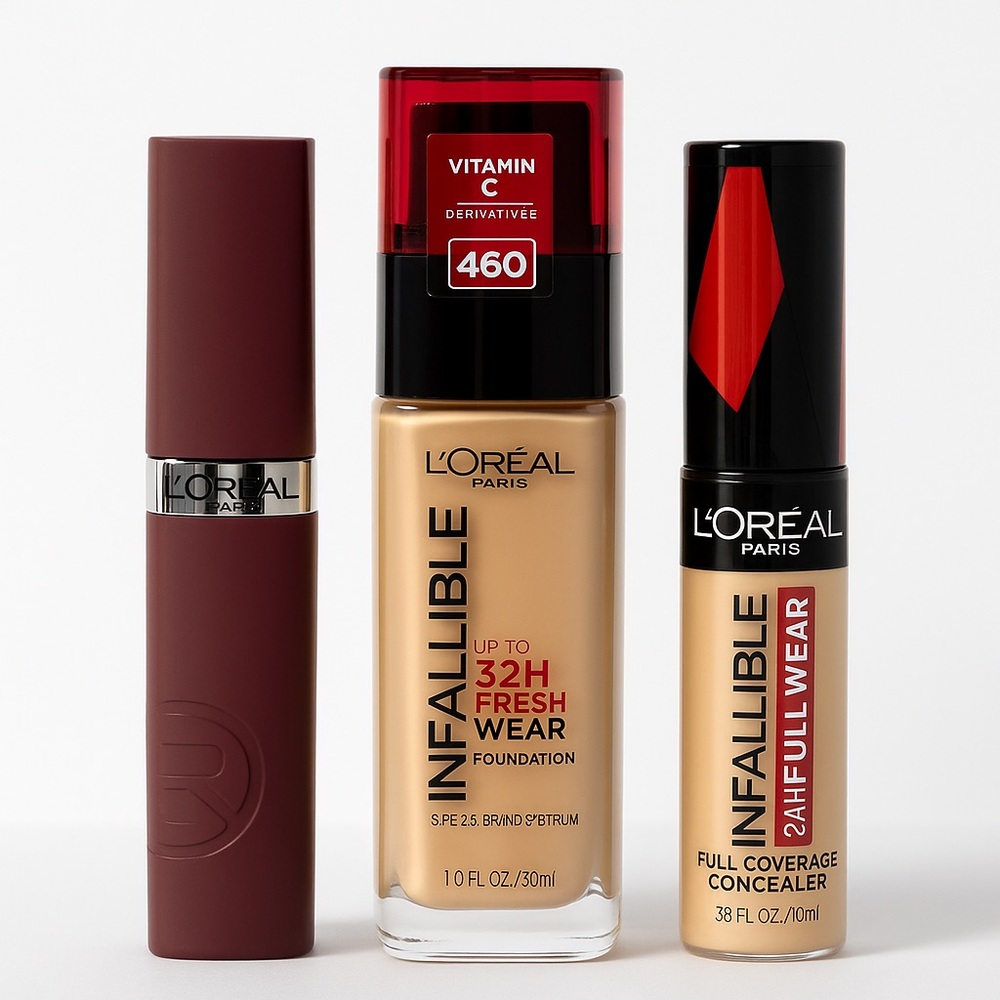 L’Oréal Paris Night Out Bundle – Foundation + Concealer + Lipstick